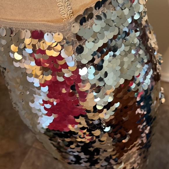 Silver sequins skirt! - Picture 4 of 6
